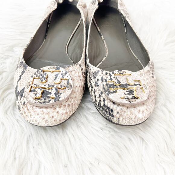 Tory Burch 7M Womens Python Snake Print Leather Reva Ballet Flats - Picture 5 of 11